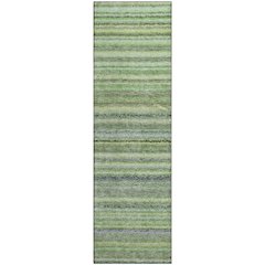 Premium Machine Washable Mayfield  Green 2'3" x 7'6" Runner Rug