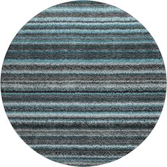 Premium Machine Washable Mayfield  Teal 8' x 8' Round Rug
