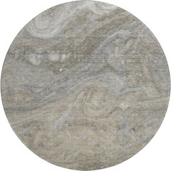 Premium Machine Washable Mayfield  Taupe 8' x 8' Round Rug