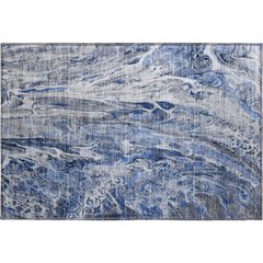 Premium Machine Washable Mayfield  Blue 1'8" x 2'6" Rug