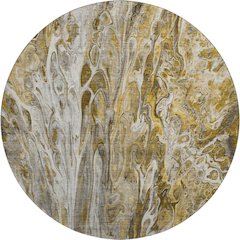 Premium Machine Washable Mayfield  Brown 8' x 8' Round Rug