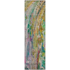 Premium Machine Washable Mayfield  Green 2'3" x 7'6" Runner Rug
