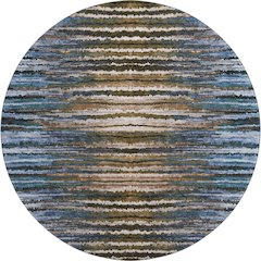Premium Machine Washable Mayfield  Blue 8' x 8' Round Rug
