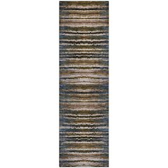 Premium Machine Washable Mayfield  Blue 2'3" x 7'6" Runner Rug