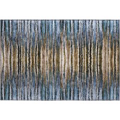 Premium Machine Washable Mayfield  Blue 1'8" x 2'6" Rug