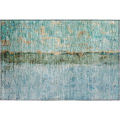 Premium Machine Washable Mayfield  Blue 1'8" x 2'6" Rug