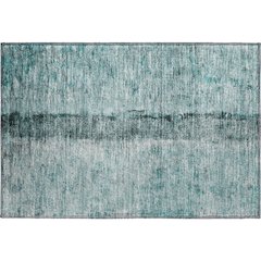 Premium Machine Washable Mayfield  Teal 1'8" x 2'6" Rug