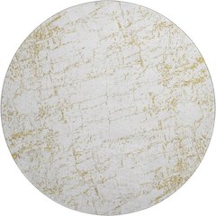 Premium Machine Washable Mayfield  Gold 8' x 8' Round Rug