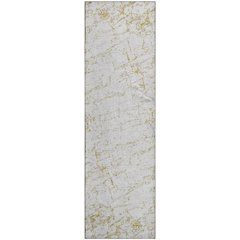 Premium Machine Washable Mayfield  Gold 2'3" x 7'6" Runner Rug