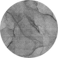 Premium Machine Washable Mayfield  Gray 8' x 8' Round Rug