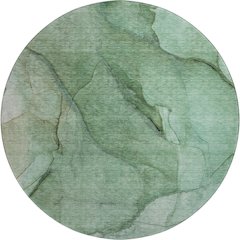 Premium Machine Washable Mayfield  Green 8' x 8' Round Rug