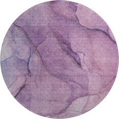Premium Machine Washable Mayfield  Purple 8' x 8' Round Rug