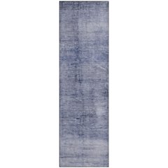 Premium Machine Washable Mayfield  Navy 2'3" x 7'6" Runner Rug