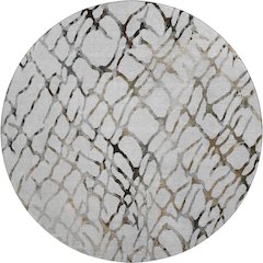 Premium Machine Washable Mayfield  Silver 8' x 8' Round Rug