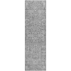 Premium Machine Washable Mayfield  Gray 2'3" x 7'6" Runner Rug