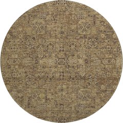 Premium Machine Washable Mayfield  Mocha 8' x 8' Round Rug