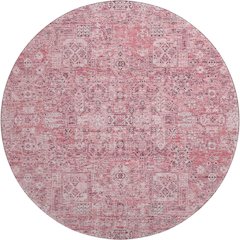Premium Machine Washable Mayfield  Pink 8' x 8' Round Rug