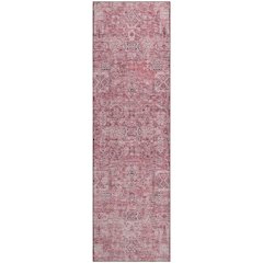 Premium Machine Washable Mayfield  Pink 2'3" x 7'6" Runner Rug