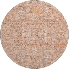Premium Machine Washable Mayfield  Salmon 8' x 8' Round Rug