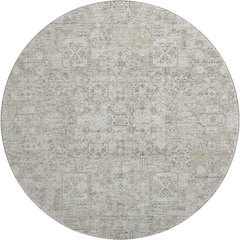 Premium Machine Washable Mayfield  Taupe 8' x 8' Round Rug
