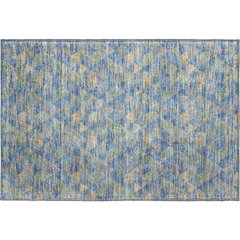 Premium Machine Washable Mayfield  Blue 1'8" x 2'6" Rug