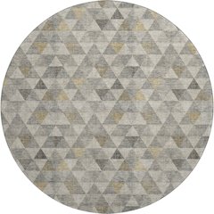Premium Machine Washable Mayfield  Taupe 8' x 8' Round Rug