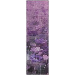 Premium Machine Washable Mayfield  Purple 2'3" x 7'6" Runner Rug