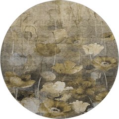 Premium Machine Washable Mayfield  Taupe 8' x 8' Round Rug