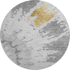 Premium Machine Washable Mayfield  Gray 8' x 8' Round Rug
