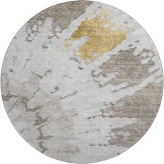 Premium Machine Washable Mayfield  Taupe 8' x 8' Round Rug