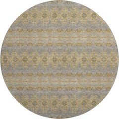 Premium Machine Washable Mayfield  Gold 8' x 8' Round Rug