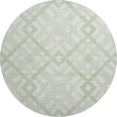Premium Machine Washable Mayfield  Mint 8' x 8' Round Rug