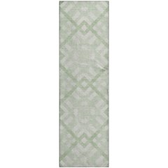 Premium Machine Washable Mayfield  Mint 2'3" x 7'6" Runner Rug