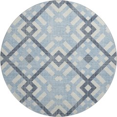 Premium Machine Washable Mayfield  Sky 8' x 8' Round Rug