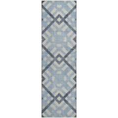 Premium Machine Washable Mayfield  Sky 2'3" x 7'6" Runner Rug