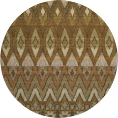 Premium Machine Washable Mayfield  Brown 8' x 8' Round Rug