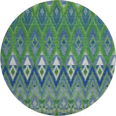 Premium Machine Washable Mayfield  Green 8' x 8' Round Rug