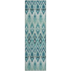 Premium Machine Washable Mayfield  Teal 2'3" x 7'6" Runner Rug