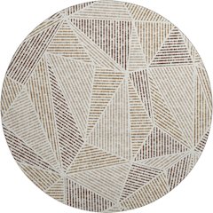 Premium Machine Washable Mayfield  Brown 8' x 8' Round Rug