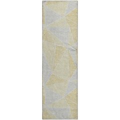 Premium Machine Washable Mayfield  Gold 2'3" x 7'6" Runner Rug