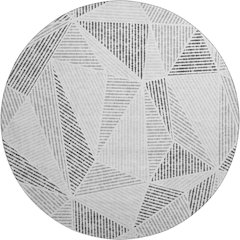 Premium Machine Washable Mayfield  Gray 8' x 8' Round Rug