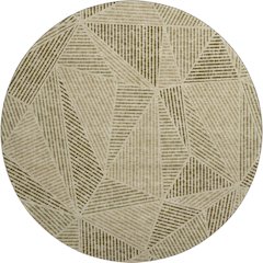 Premium Machine Washable Mayfield  Khaki 8' x 8' Round Rug
