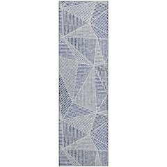 Premium Machine Washable Mayfield  Navy 2'3" x 7'6" Runner Rug
