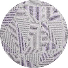 Premium Machine Washable Mayfield  Purple 8' x 8' Round Rug