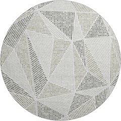 Premium Machine Washable Mayfield  Taupe 8' x 8' Round Rug
