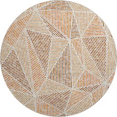Premium Machine Washable Mayfield  Terracotta 8' x 8' Round Rug