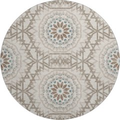 Premium Machine Washable Mayfield  Beige 8' x 8' Round Rug