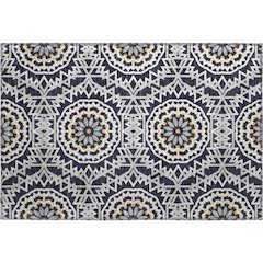 Premium Machine Washable Mayfield  Black 1'8" x 2'6" Rug