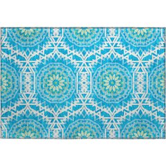 Premium Machine Washable Mayfield  Blue 1'8" x 2'6" Rug