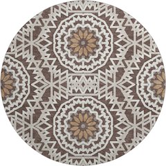 Premium Machine Washable Mayfield  Chocolate 8' x 8' Round Rug